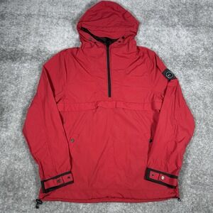 Marshall Artist Anorak Men's XL Red Lightweight Hooded‎ Ripstop Pullover